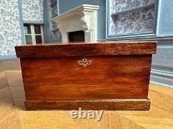 Dolls house miniature 112 ARTISAN vintage chest trunk by JOHN WILSON FINN