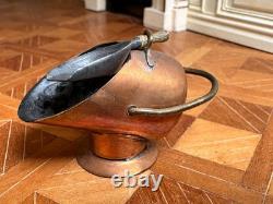 Dolls house miniature 112 ARTISAN vintage copper coal scuttle + shovel