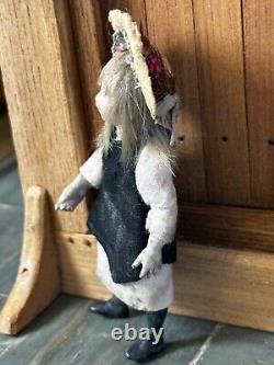 Dolls house miniature 112 ARTISAN vintage girl urchin doll by JILL BENNETT