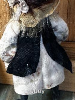 Dolls house miniature 112 ARTISAN vintage girl urchin doll by JILL BENNETT