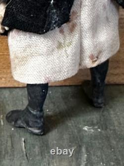 Dolls house miniature 112 ARTISAN vintage girl urchin doll by JILL BENNETT