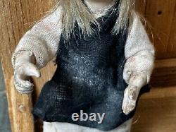 Dolls house miniature 112 ARTISAN vintage girl urchin doll by JILL BENNETT
