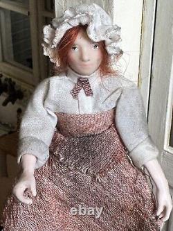 Dolls house miniature 112 ARTISAN vintage maid doll by JILL BENNETT