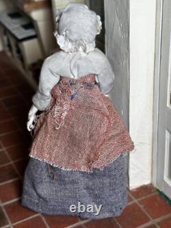 Dolls house miniature 112 ARTISAN vintage maid doll by JILL BENNETT
