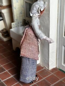 Dolls house miniature 112 ARTISAN vintage maid doll by JILL BENNETT