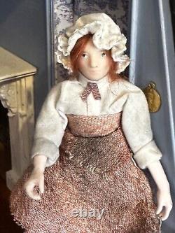 Dolls house miniature 112 ARTISAN vintage maid doll by JILL BENNETT