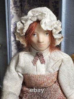 Dolls house miniature 112 ARTISAN vintage maid doll by JILL BENNETT