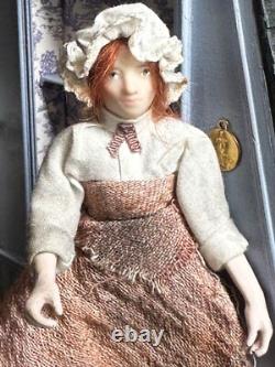 Dolls house miniature 112 ARTISAN vintage maid doll by JILL BENNETT