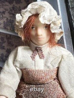 Dolls house miniature 112 ARTISAN vintage maid doll by JILL BENNETT
