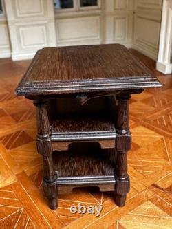 Dolls house miniature 112 ARTISAN vintage metamorphic table / chair