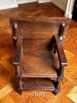 Dolls house miniature 112 ARTISAN vintage metamorphic table / chair