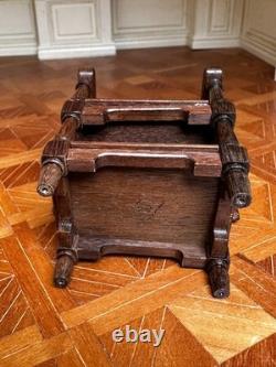 Dolls house miniature 112 ARTISAN vintage metamorphic table / chair