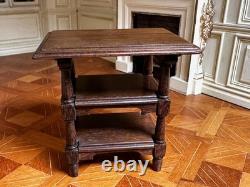 Dolls house miniature 112 ARTISAN vintage metamorphic table / chair