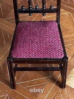 Dolls house miniature 112 ARTISAN vintage occasional chair by D J CLIFT 1995