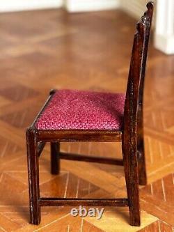 Dolls house miniature 112 ARTISAN vintage occasional chair by D J CLIFT 1995