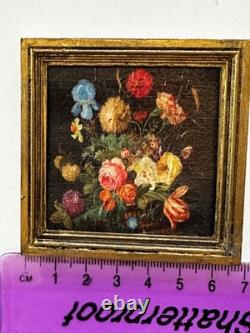 Dolls house miniature 112 ARTISAN vintage original oil painting