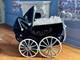 Dolls House Miniature 112 Artisan Vintage Pram + Porcelain Baby Doll
