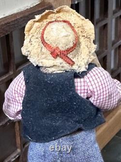 Dolls house miniature 112 ARTISAN vintage yokel /hillbilly doll by JILL BENNETT