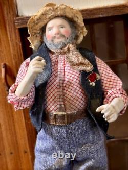 Dolls house miniature 112 ARTISAN vintage yokel /hillbilly doll by JILL BENNETT Dolls house miniature 112 ARTISAN vintage yokel /hillbilly doll by JILL BENNETT