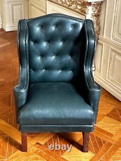 Dolls house miniature 112 ARTISAN wingback chair by MAGGIE BROWN