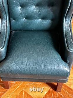 Dolls house miniature 112 ARTISAN wingback chair by MAGGIE BROWN