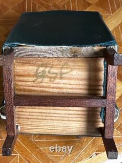 Dolls house miniature 112 ARTISAN wingback chair by MAGGIE BROWN