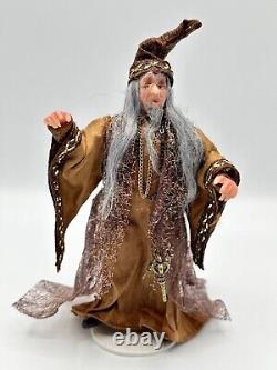 Dolls house miniature 112 ARTISAN wizard doll + stand