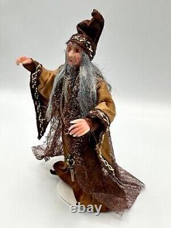 Dolls house miniature 112 ARTISAN wizard doll + stand