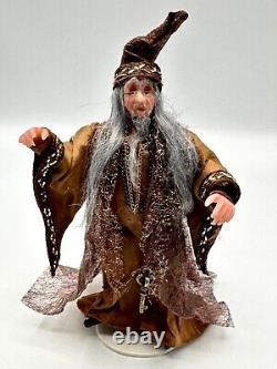 Dolls house miniature 112 ARTISAN wizard doll + stand