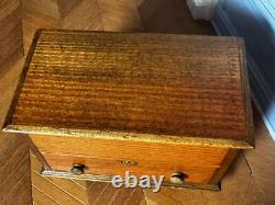 Dolls house miniature 112 ARTISAN wooden chest blanket box ottamon