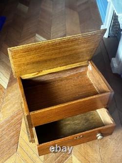 Dolls house miniature 112 ARTISAN wooden chest blanket box ottamon