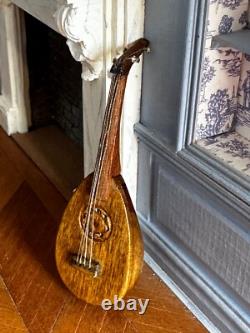 Dolls house miniature 112 ARTISAN wooden lute