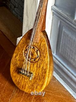 Dolls house miniature 112 ARTISAN wooden lute