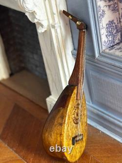 Dolls house miniature 112 ARTISAN wooden lute