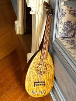 Dolls house miniature 112 ARTISAN wooden lute