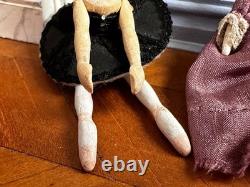 Dolls house miniature 112 ARTISAN wooden peg doll by JUDITH SOTRIFFER + 1