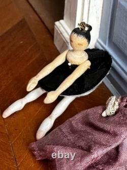 Dolls house miniature 112 ARTISAN wooden peg doll by JUDITH SOTRIFFER + 1