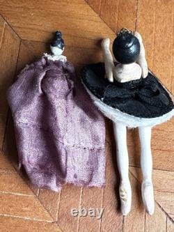 Dolls house miniature 112 ARTISAN wooden peg doll by JUDITH SOTRIFFER + 1