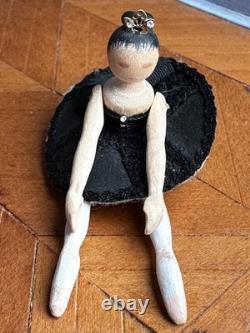 Dolls house miniature 112 ARTISAN wooden peg doll by JUDITH SOTRIFFER + 1