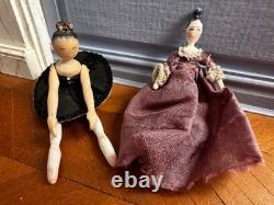 Dolls house miniature 112 ARTISAN wooden peg doll by JUDITH SOTRIFFER + 1