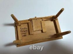 Dolls house miniature 112 ARTISAN wooden table by HEADLEY HOLGATE'IMPI' 1988