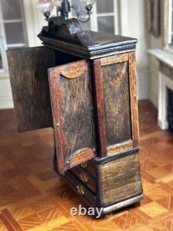 Dolls house miniature 112 ARTISAN wooden wardrobe