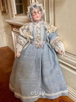 Dolls house miniature 112 Dowager lady doll by JILL BENNETT