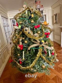 Dolls house miniature 112 HAND CRAFTED Xmas tree + lights