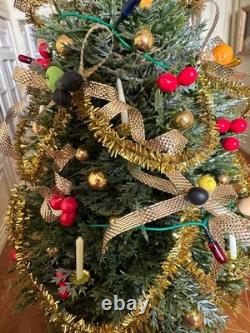 Dolls house miniature 112 HAND CRAFTED Xmas tree + lights Dolls house miniature 112 HAND CRAFTED Xmas tree + lights