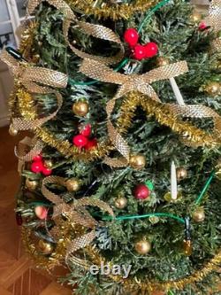 Dolls house miniature 112 HAND CRAFTED Xmas tree + lights