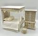 Dolls House Miniature 112 Handcrafted Bedroom Set Canopy Bed, Cabinet