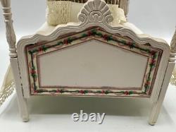 Dolls house miniature 112 HANDCRAFTED bedroom set canopy bed, cabinet