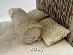 Dolls house miniature 112 HANDCRAFTED bedroom set canopy bed, cabinet