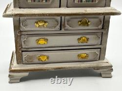 Dolls house miniature 112 HANDCRAFTED bedroom set canopy bed, cabinet